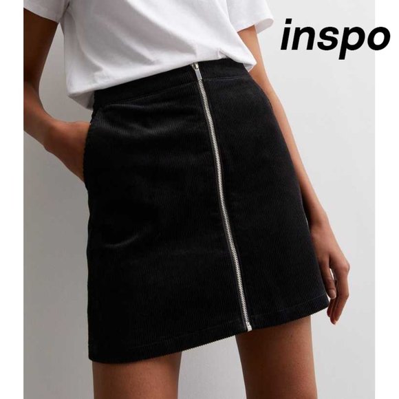 Faux Suede Zip Mini Skirt - Picture 3 of 11